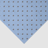 BLAU MIT SCHOKOLADE BROWN HERZEN SEIDENPAPIER (Ausschnitt)