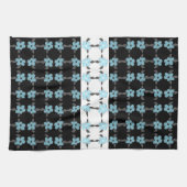 Blau mit Schwarz Geschirrtuch (Horizontal)