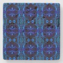 Blau mit "schwimmenden", miteinander verflochtenen steinuntersetzer