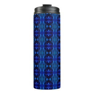 Blau mit "schwimmenden", miteinander verflochtenen thermosbecher