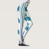 Blau mit Streifen Leggings (Rechts)