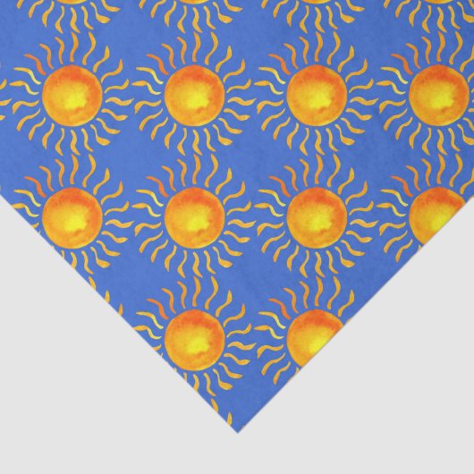 Blau mit Sun Seidenpapier (Ausschnitt)