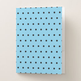 BLAU MIT TINTENSCHWARZEN POLKA-DOTEN BEWERBUNGSMAPPE