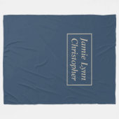 Blau mit Vanilla Paaren heißt Fleece Blanket (Vorderseite (Horizontal))
