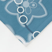 blau mit Weiß, blau, Blume, blumig, rustikal, fa Fleecedecke (Ecke)