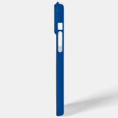 Blau mit weißem Racing Streifen Case-Mate iPhone Hülle (Rückseite / Links)