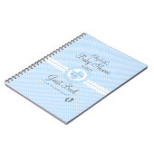 Blau mit weißem Schweizer punktiert Notizblock (Linke Seite)