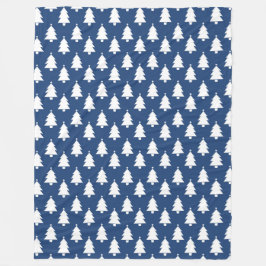 BLAU MIT WEISSEN BAUEN VON WEISSEN CHRISTMAS FLEECEDECKE