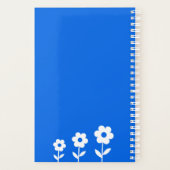 Blau mit weißen Blume, Individuelle Name-Planer Planer (Rückseite)