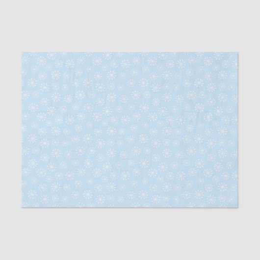 BLAU MIT WEISSEN BLUME SEIDENPAPIER (Vorderseite)