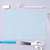 BLAU MIT WEISSEN BLUME SEIDENPAPIER (Handwerk)
