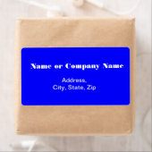 Blau mit weißen Buchstaben (Insitu)