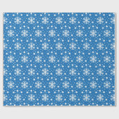 BLAU MIT WEISSEN CHRISTMAS FERIENSCHNEEBERN GESCHENKPAPIER (Flach)