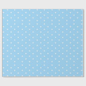 Blau mit weißen Polka-Punkten Geschenkpapier (Flach)
