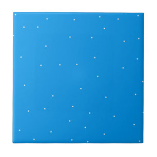 Blau mit weißen Punkten Zubehör zum Anpassen Fliese