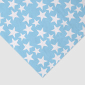 Blau mit weißen Sternen Seidenpapier (Ausschnitt)
