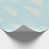 Blau mit weißen Wolken Geschenkpapier (Ecke)