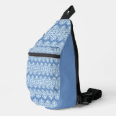 BLAU MIT WEISSER FLÄCHE SEHEN ROWS CROSSBODY BAG (Rechte Ecke)