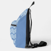 BLAU MIT WEISSER FLÄCHE SEHEN ROWS CROSSBODY BAG (Rechts)