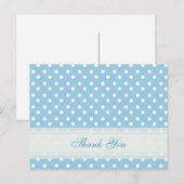 Blau mit weißer Polka Dot Vielen Dank Karten (Vorne/Hinten)