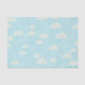 Blau mit Weißwolken-Gewebe Seidenpapier (Vorderseite)