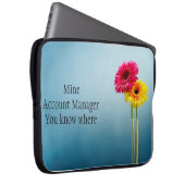 Blau mit zwei Blume auf einem Laptop-Ärmel Laptopschutzhülle (Vorne Rechts)