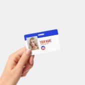 Blau | Mitarbeiter Foto ID Unternehmen Fett Securi Ausweis (Handheld)