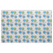 Blau Mitte Jahrhundert Moderne Stoffe und grüne Ge (Fat Quarter (45,7 x 55,9 cm))
