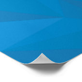 Blau, modern, cool, trendig, futuristisch poster (Ecke)