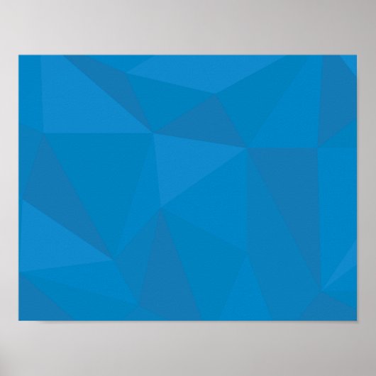 Blau, modern, cool, trendig, futuristisch poster (Vorne)