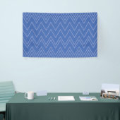 Blau, modern, einfach, cool, trendy Zickzack-Muste Banner (Messeveranstaltung)