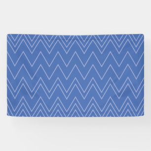 Blau, modern, einfach, cool, trendy Zickzack-Muste Banner