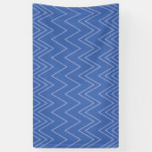 Blau, modern, einfach, cool, trendy Zickzack-Muste Banner (Vertikal)