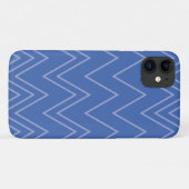 Blau, modern, einfach, cool, trendy Zickzack-Muste Case-Mate iPhone Hülle (Rückseite (Horizontal))