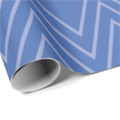 Blau, modern, einfach, cool, trendy Zickzack-Muste Geschenkpapier (Rolleneckpunkt)