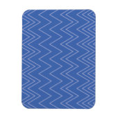 Blau, modern, einfach, cool, trendy Zickzack-Muste Magnet (Vertikal)