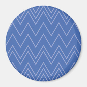 Blau, modern, einfach, cool, trendy Zickzack-Muste Magnet