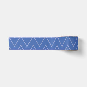 Blau, modern, einfach, cool, trendy Zickzack-Muste Satinband