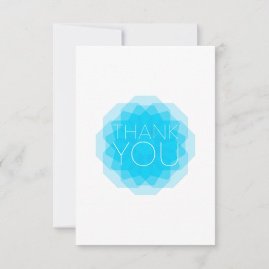 Blau, modern, einfach, elegant Design, Danke (Vorderseite)