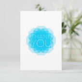 Blau, modern, einfach, elegant Design, Danke (Stehend Vorderseite)