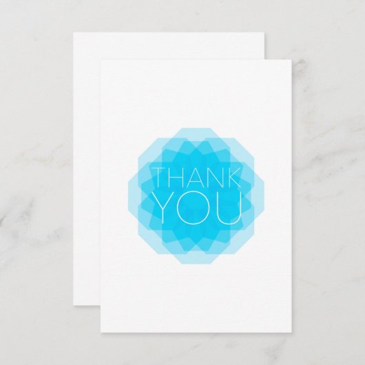 Blau, modern, einfach, elegant Design, Danke (Vorne/Hinten)