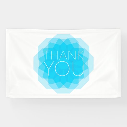 Blau, modern, einfach, elegant Design, Danke Banner (Horizontal)