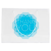 Blau, modern, einfach, elegant Design, Danke Große Geschenktüte (Rückseite)