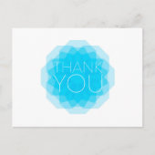 Blau, modern, einfach, elegant Design, Danke Postkarte (Vorderseite)