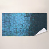 Blau, modern, Retro, cool, trendy dot pattern Badehandtuch (Badehandtuch)