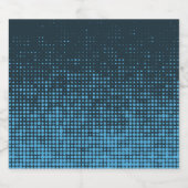 Blau, modern, Retro, cool, trendy dot pattern Bierflaschenetikett (Einzelnes Label)
