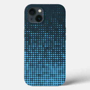 Blau, modern, Retro, cool, trendy dot pattern Case-Mate iPhone Hülle
