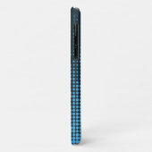 Blau, modern, Retro, cool, trendy dot pattern Case-Mate iPhone Hülle (Hinten/Links)