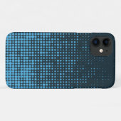 Blau, modern, Retro, cool, trendy dot pattern Case-Mate iPhone Hülle (Rückseite (Horizontal))