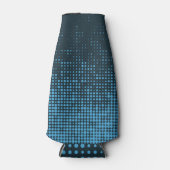 Blau, modern, Retro, cool, trendy dot pattern Flaschenkühler (Vorderseite)
